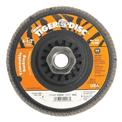 4-1/2"TRIM ABR DC CON TY29 BK 80Z 5/8"11