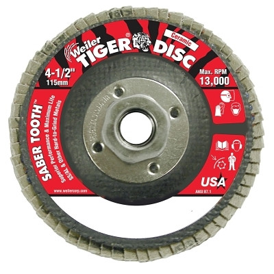 4-1/2"TGR ABRSV DISC CONTY29 PH BACK 80C 5/8"11