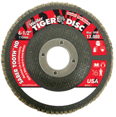4-1/2 TGR HI DENSITY TY27 ABRSV FL DISC 40C 7/8"