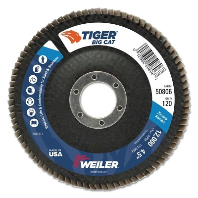 4-1/2"BIG CAT ABR DISC FLAT TY27 PH BK 120Z 7/8"