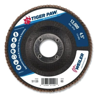 4-1/2"TGR PAW ABR DC ANGTY29 PH BK 60Z 7/8"