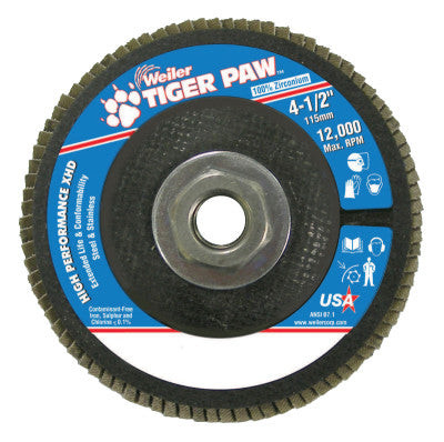 4-1/2"PAW SHD FL DC FLATTY27 PH BK 80Z 5/8"11