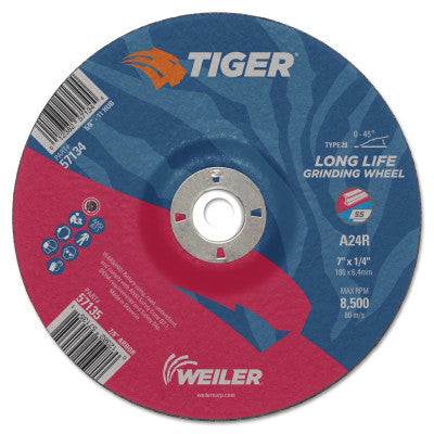 7"X 1/4" TGR AO TYPE 28GRIND WHL A24R 7/8" AH