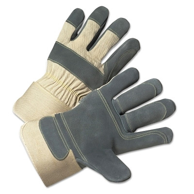 LEATHER RUBBERIZED SAFETY CUFF GRN/PK FABRIC XL