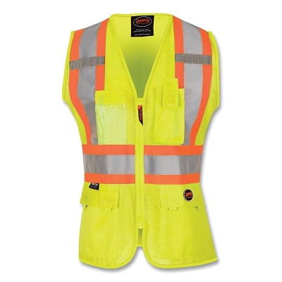 139U GREEN LADIES VEST MESH