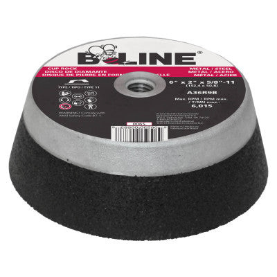 6 X 2 X 5/8-11 B-LINE T11 CUP WHEEL  A36R9B