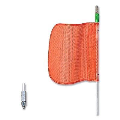 WRNG WHIP8'LIGHT12" ORANGE FLAGPLAINHEX BASE