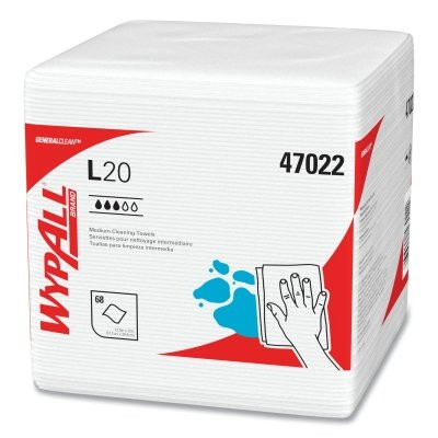 4-PLY KIMTOWELS Q-FOLD WHITE 68 WIPES/PK