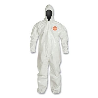 TYCHEM 4000 HOODED CVRLTAPED SEAMS WH LG