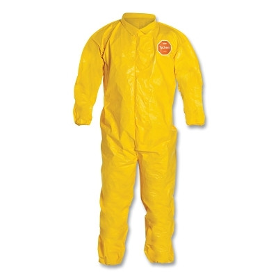 TYCHEM 2000 COVERALL COLLAR YELLOW LG 125B