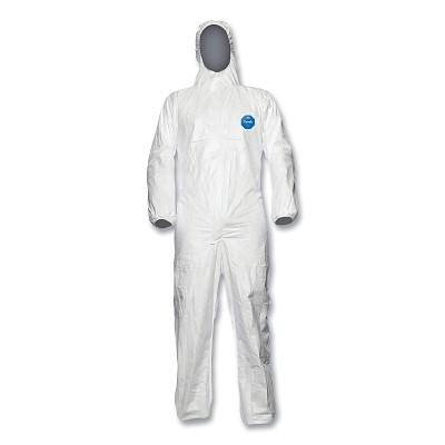 TYVEK 500 COVERALL WITHHOOD WHITE LG