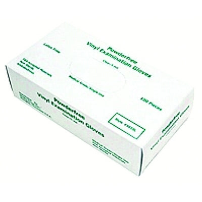 LARGE 5-MIL. DISPOSABLEVINYL GLOVE MEDICAL GRA