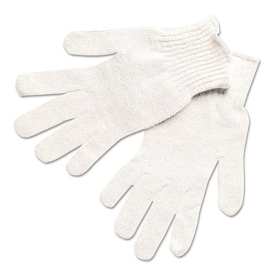 COTTON/POLYESTER KNIT GLOVE NATURAL LARGE