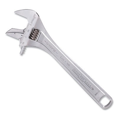 10" ADJ. WRENCH REVERSIBLE JAW  WIDE  CHROME
