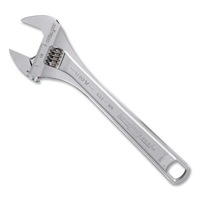 10" CHROME ADJUSTABLE WRENCH