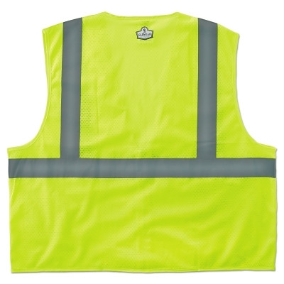 ECONOMY VEST CLASS II MESH ZIPPER LIME  4XL/5XL