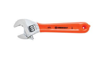 ADJ WRENCH 4" CHROME CUSHION CARDED SENSORMATIC