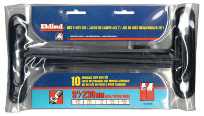 9" HEX KEY SET W/POUCH 10PC
