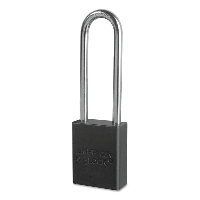 ALUMINUM PADLOCK - BLACK3" SHACKLE