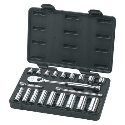 SET SKT SAE STD/DP 3/8DR6 & 12PT 21PC