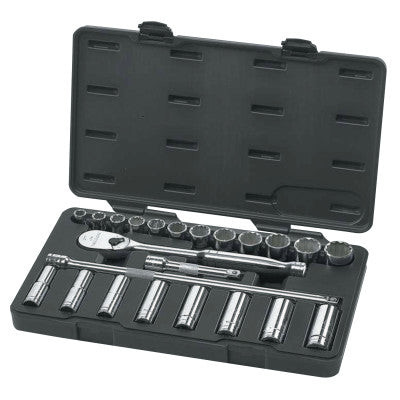 23PC 1/2"DR SAE SKT SET(STD/DE