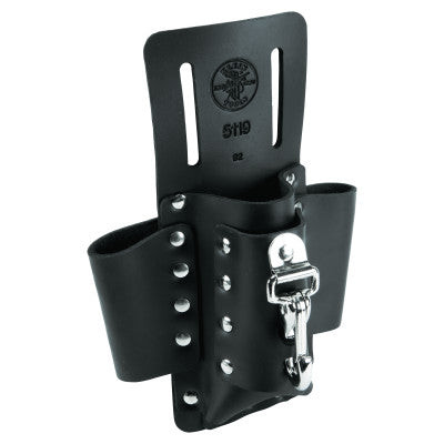 IRONWORKER TOOL HOLDER/POUCH  4 PKT  LEA  BLACK