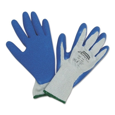DUROTASK GRAY GLOVE COT/POLY BLUE RUBBER PALM