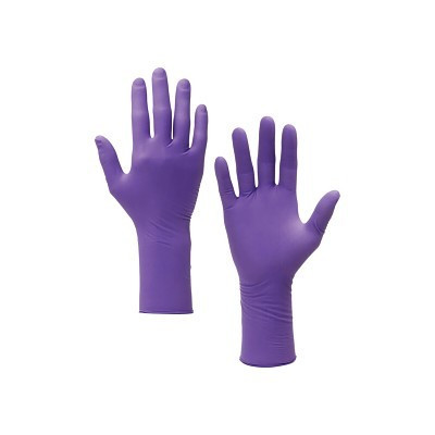 (BOX/100) PURPLE NITRILE EXAM GLOVES XS PF TEX