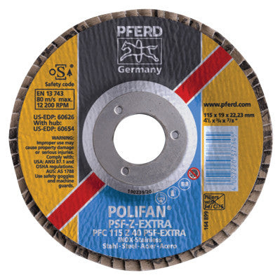 4-1/2 X 7/8 POLIFAN PSF-EXTRA ZIRC CONICAL 40G