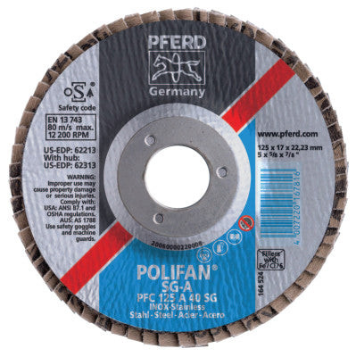 4-1/2 X 7/8 POLIFAN SG ZIRC CONICAL 24G