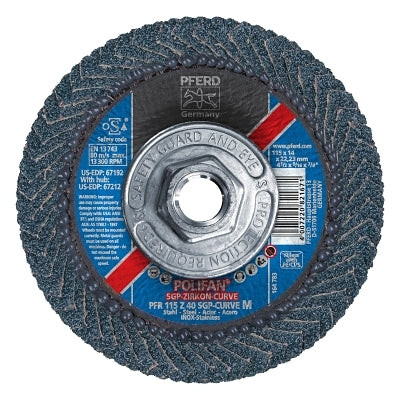 7 X 5/8-11 POLI CURVE ZIRC ALUM LG RADIUS 40 GRI