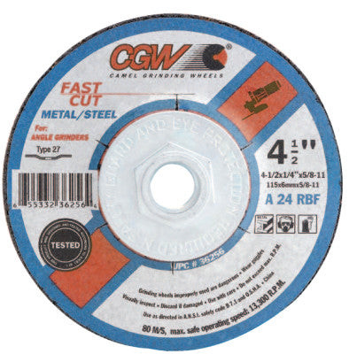 4 1/2 X 1/4 X 7/8 A24-R-BF STEEL T27