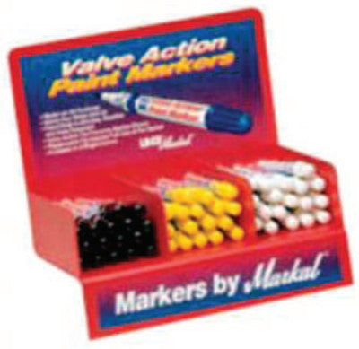 YELLOW VALVE ACTION PAINT MARKER DISPLAY 24/DSP