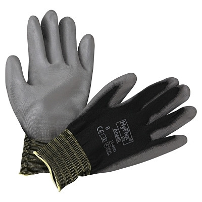 HYFLEX 11-600 BLK LT WGHT ASSEMB PU/COAT SZ 8