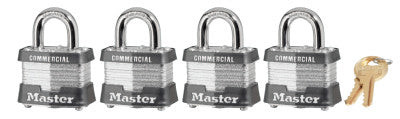 4 PIN TUMBLER SAFETY PADLOCK SET (4 LOCKS) DIFFE