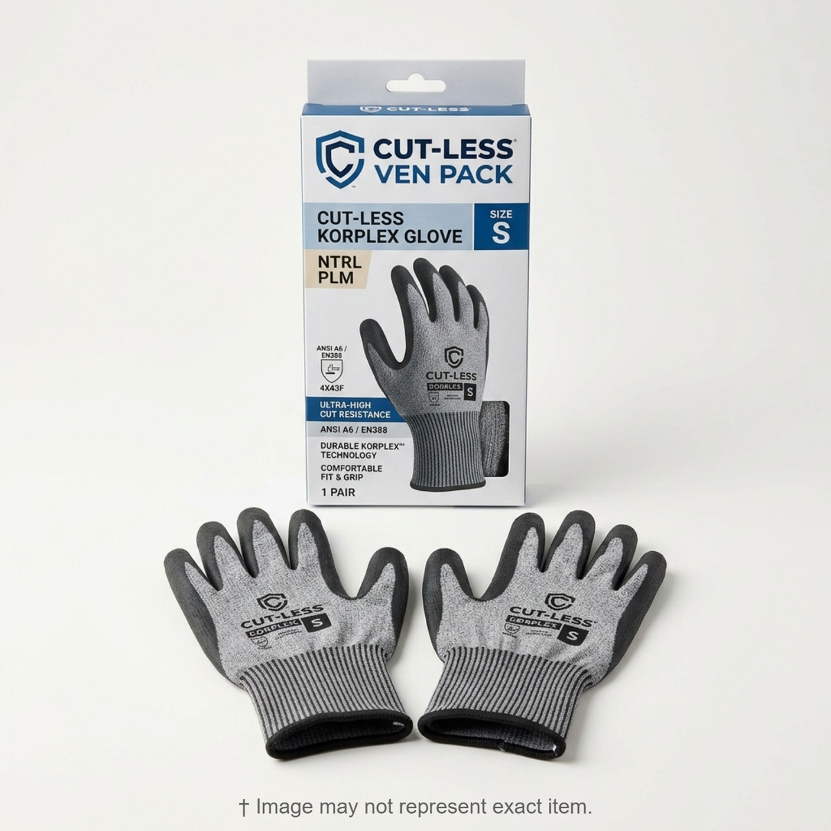 VEN PACK CUT-LESS KORPLEX GLOVE   NTRL PLM   S
