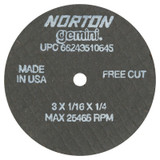 3"X1/16"X1/4" GEMINI FREE CUT CUT-OFF WHE