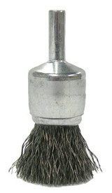 3/4" CRIMPED WIRE END BRUSH  .0104" STEEL FILL