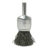 3/4" CRIMPED WIRE END BRUSH  .014" STEEL FILL