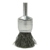 3/4" CRIMPED WIRE END BRUSH  .020" STEEL FILL