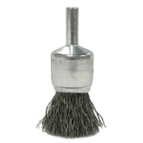 3/4" CRIMPED WIRE END BRUSH .006" SS FILL