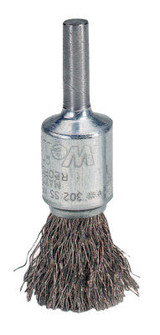 1" CRIMPED WIRE END BRUSH .020" SS FILL