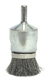 1" BANDED CRIMPED WIRE END BRUSH .0104" SS FILL