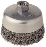 4" CRIMPWIRE CUP BRSH .020" STL FILL 5/8"-11 UNC