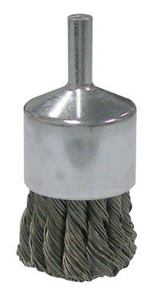 WOLV 1" KNOT WIREEND BRSH .014" STL FILL 1/4"