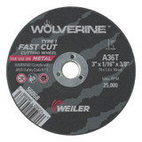 3"X1/16" WOLV TYPE 1 CUTOFF WHL A36T 3/8" AH