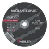 4"X1/8" WOLVERINE TYPE 1CUTOFF WHL A36T 3/8" AH