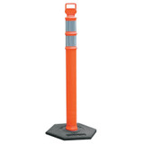 ORANGE DELINEATOR POST W/10LB. BASE PACKED