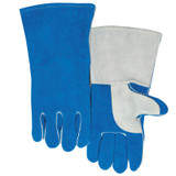 BLUE PREMIUM LEATHER WELDERS GLOVE SPLIT COWHIDE