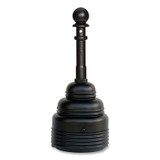 SAFESMOKER RECEPTACLE POLY W/METAL BUCKET-BLACK